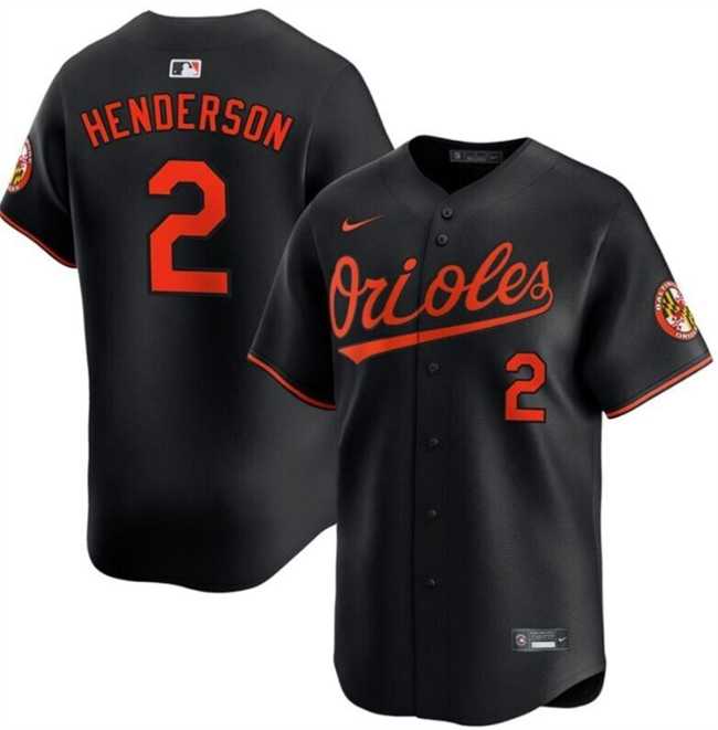 Men%27s Baltimore Orioles #2 Gunnar Henderson Black Alternate Limited Stitched Jersey Dzhi->arizona diamondbacks->MLB Jersey